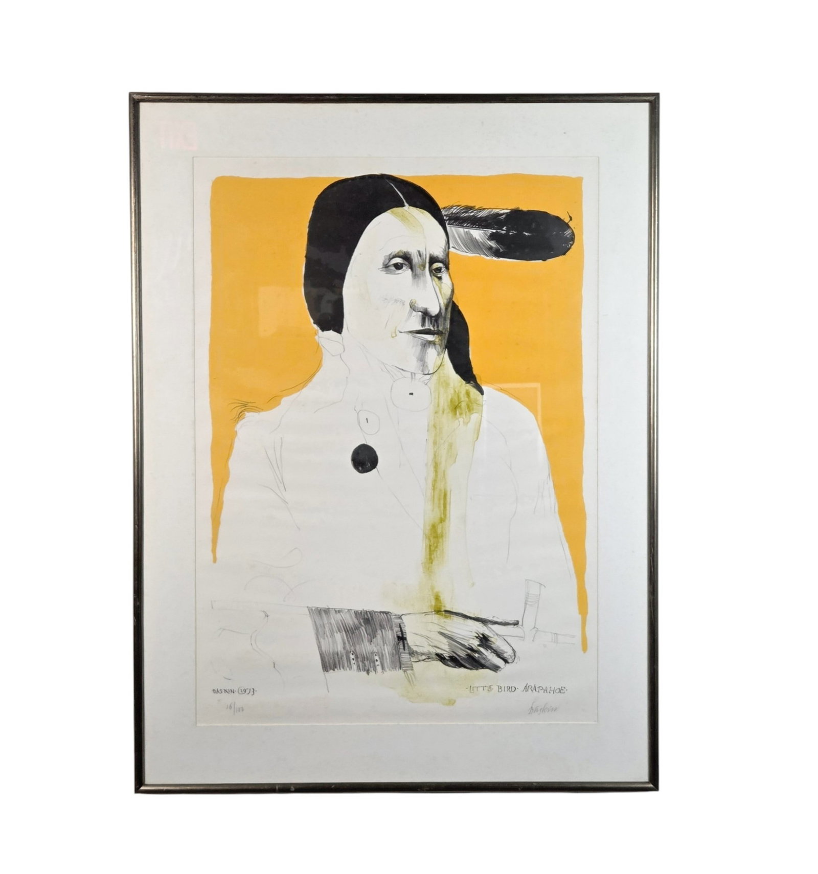 Leonard Baskin, "Little Bird Arapahoe," lithograph (1 of 6)