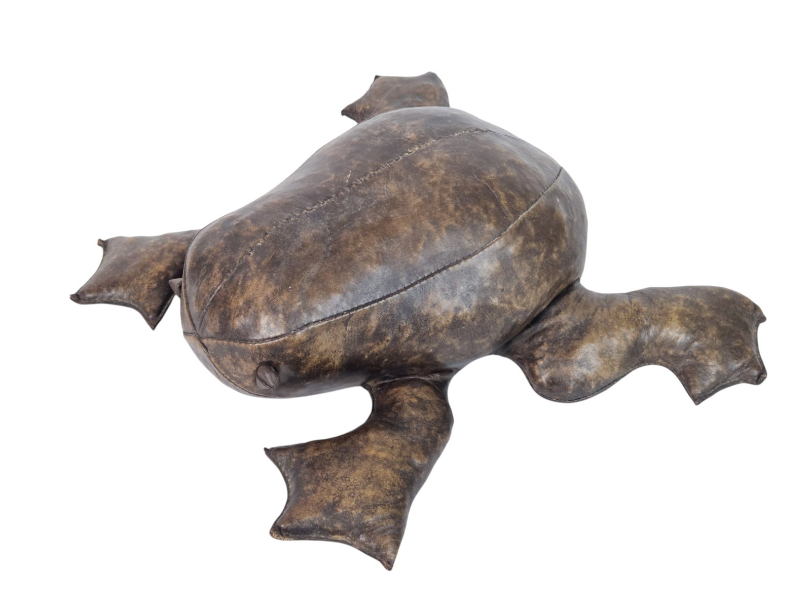 Omersa leather frog ottoman. (1 of 4)