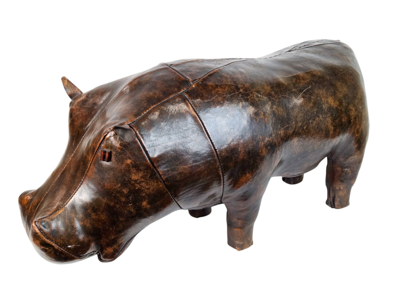 Omersa leather hippo ottoman. (1 of 5)