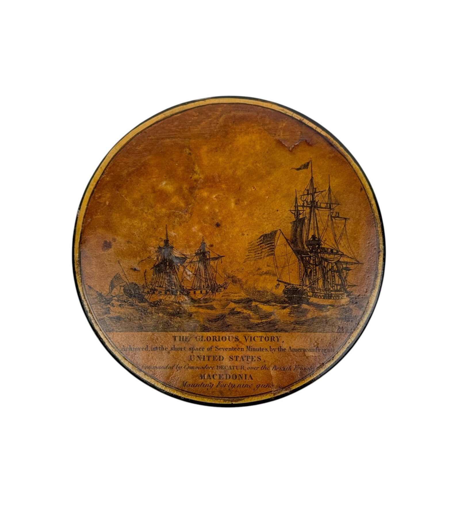 War of 1812 snuff box - The Glorious Victory. (1 of 3)