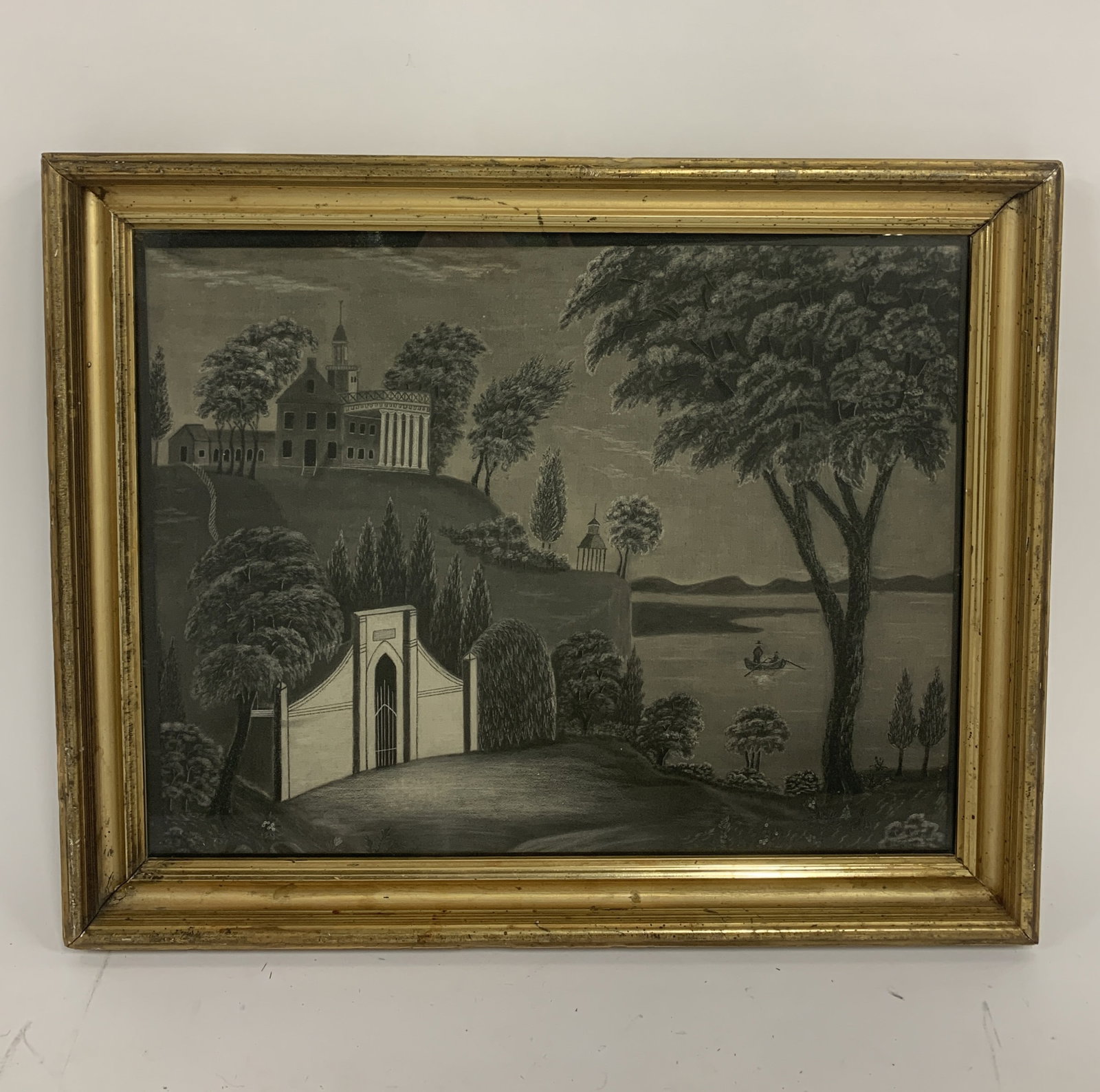View of Washington's Tomb, charcoal. (1 of 3)