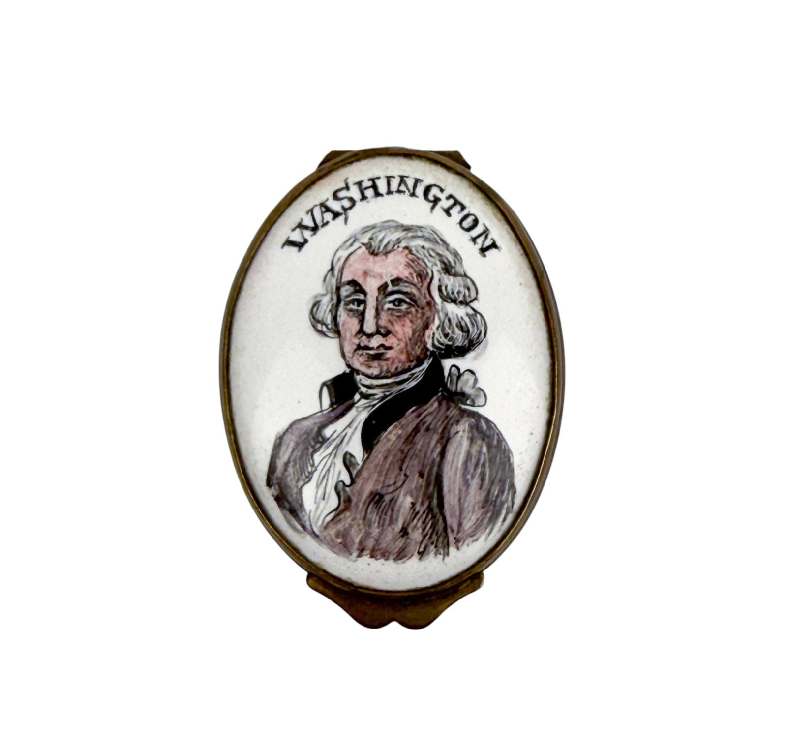 Porcelain George Washington trinket box. (1 of 4)