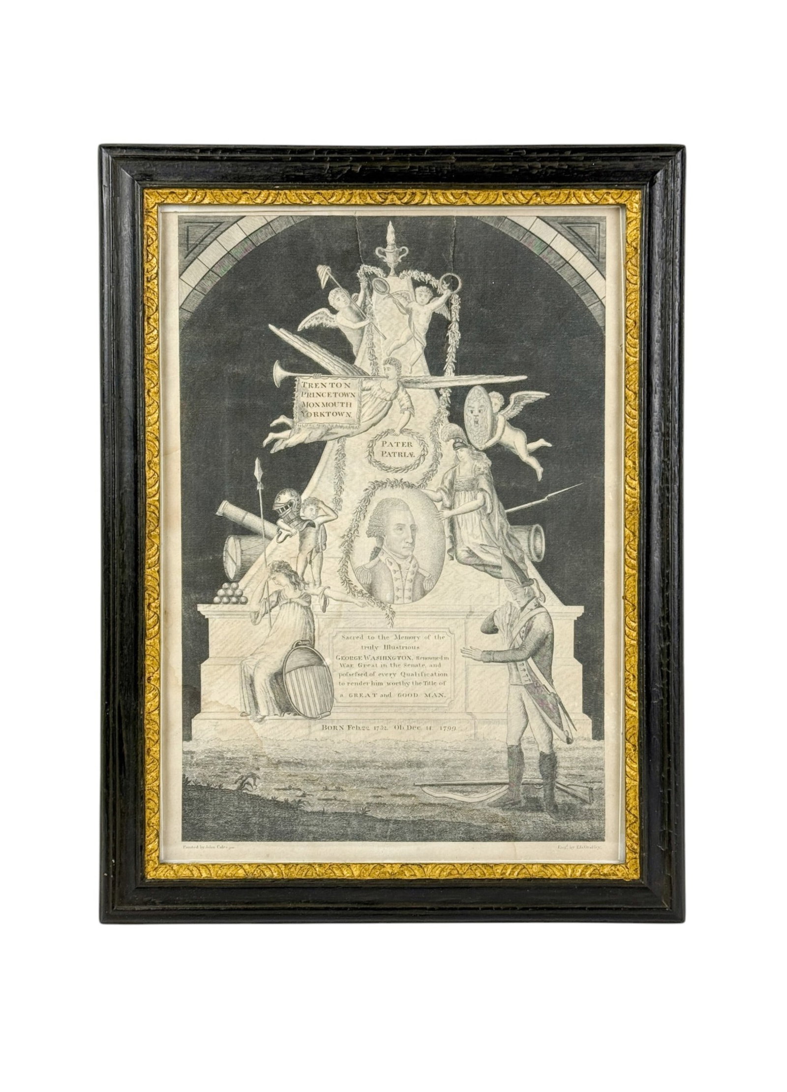 Memorial for George Washington, engraving, c. 1800 (1 of 5)