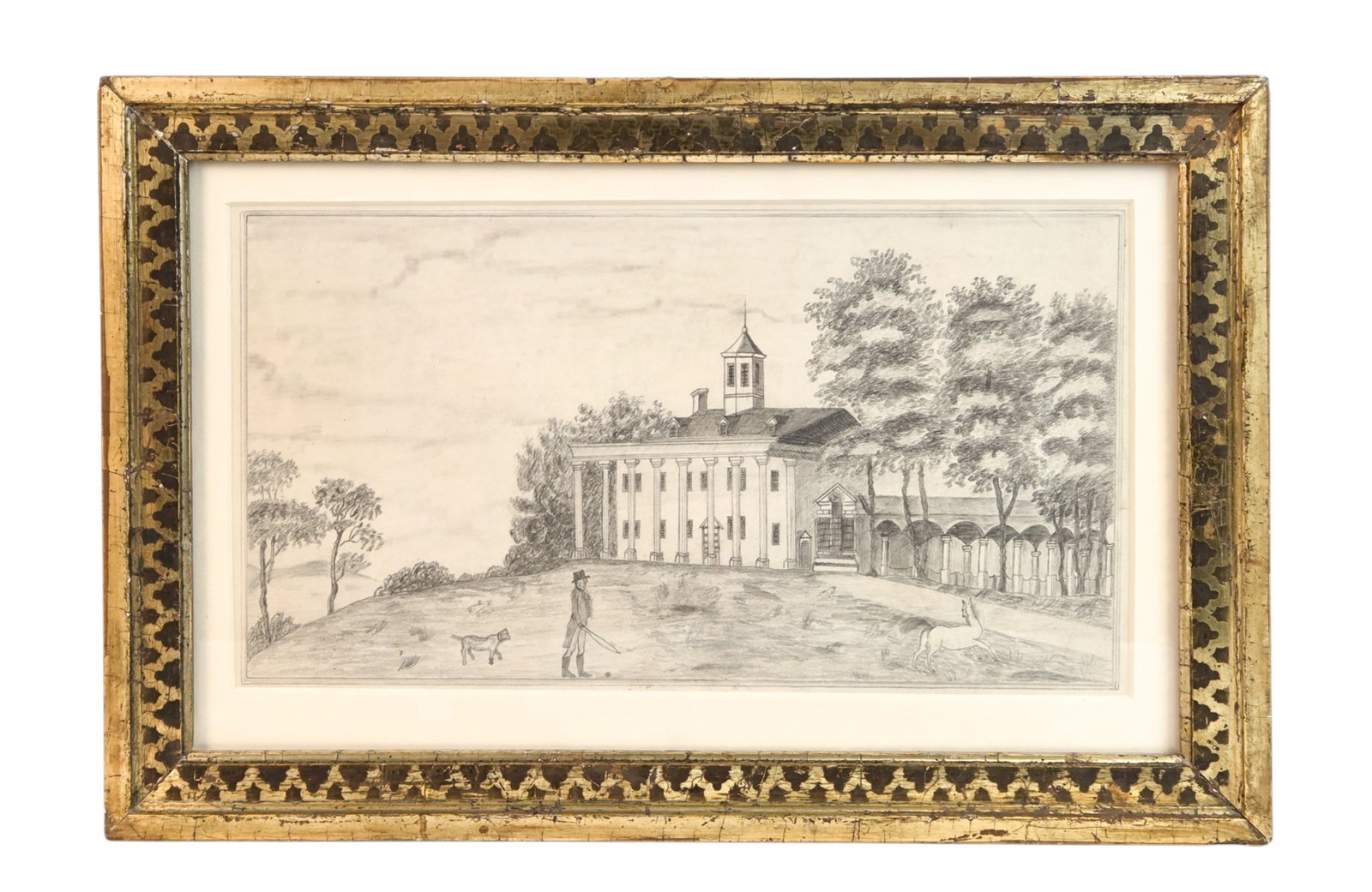 Drawing of Mount Vernon & George Washington (1 of 3)