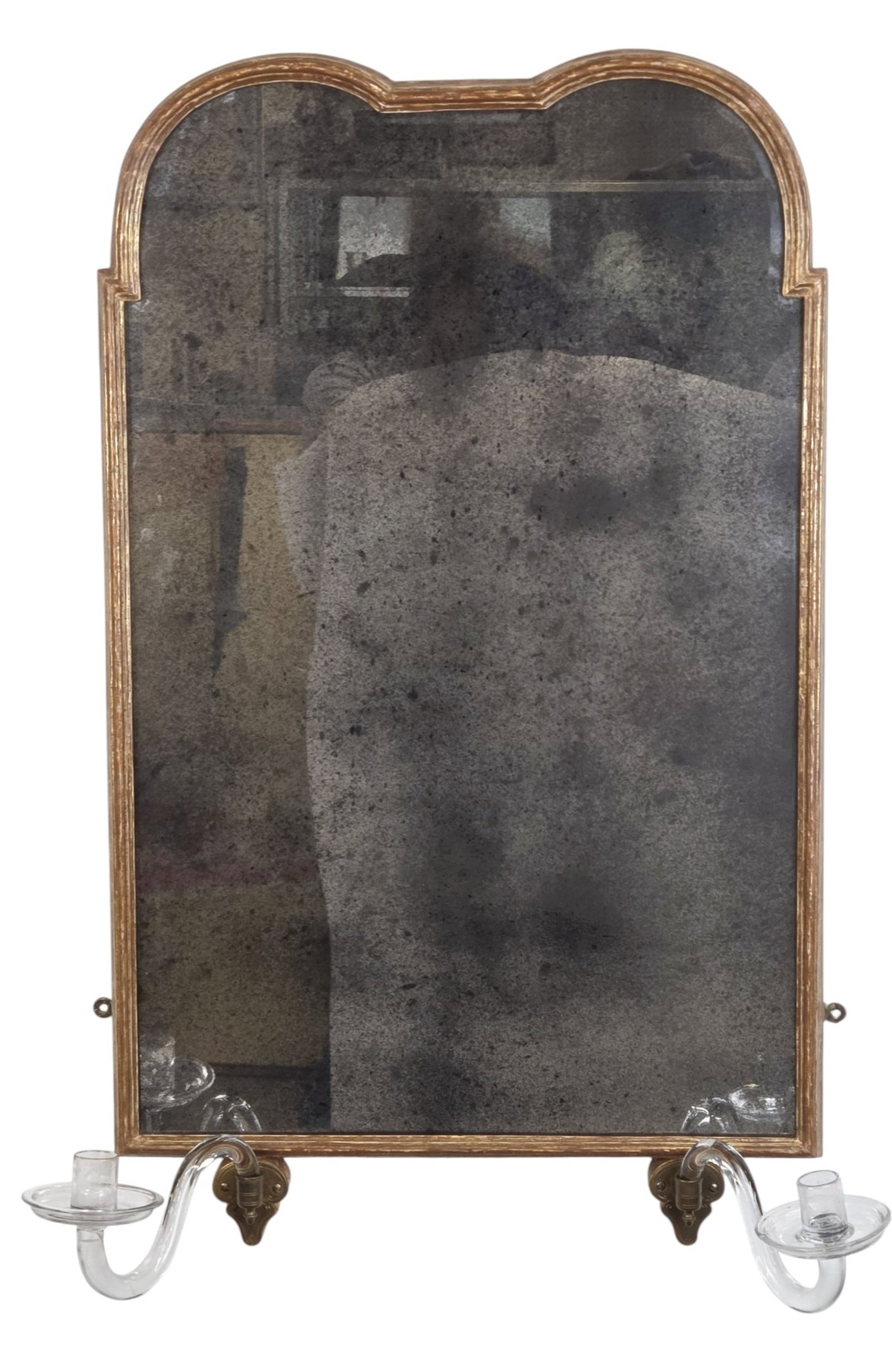Queen Anne Giltwood girandole mirror. (1 of 7)