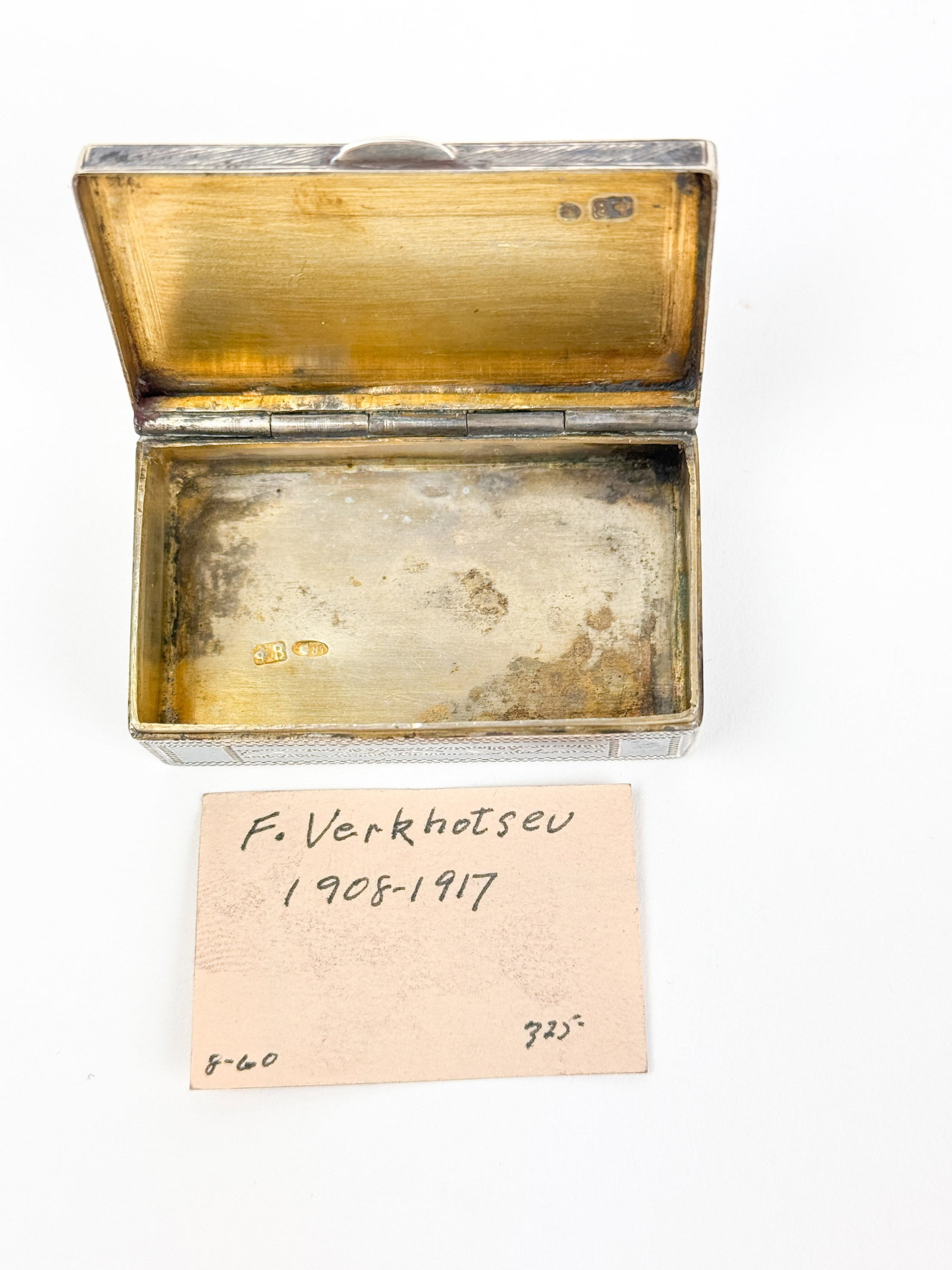 3 Niello silver boxes. - 7