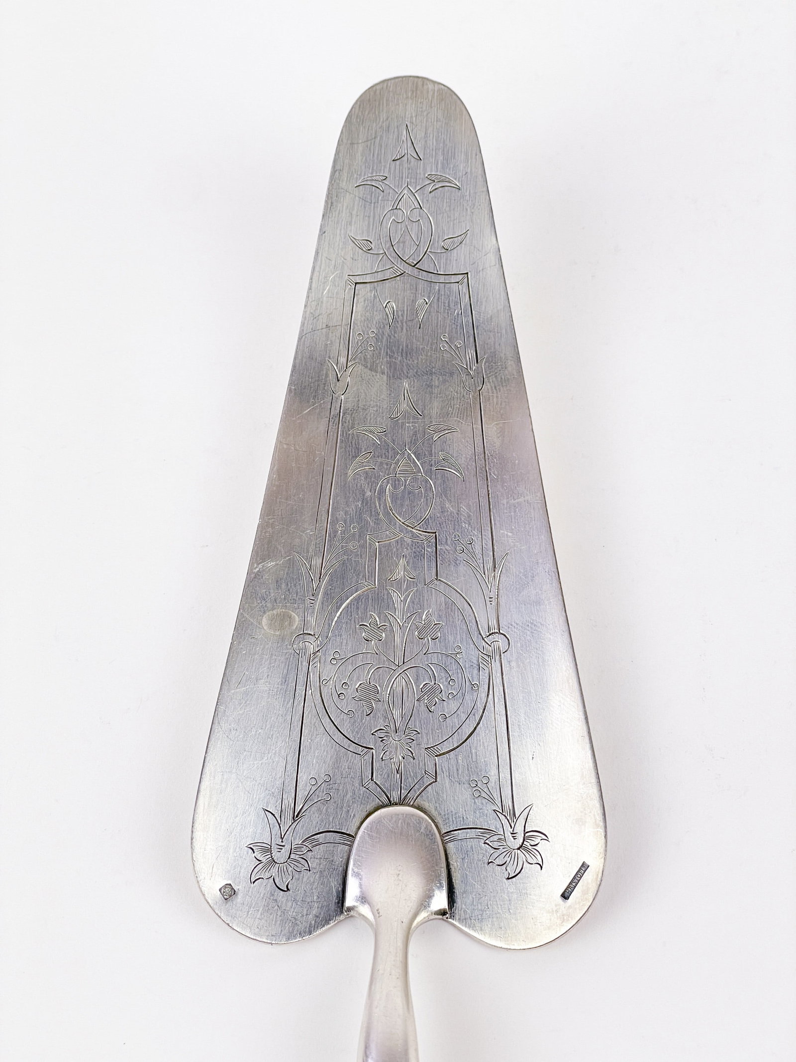 Christolfe silverplate cake server. - 2