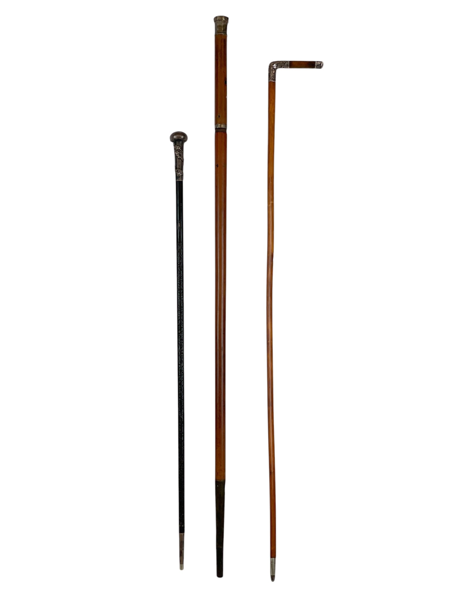 3 Silver mounted canes. (1 of 9)
