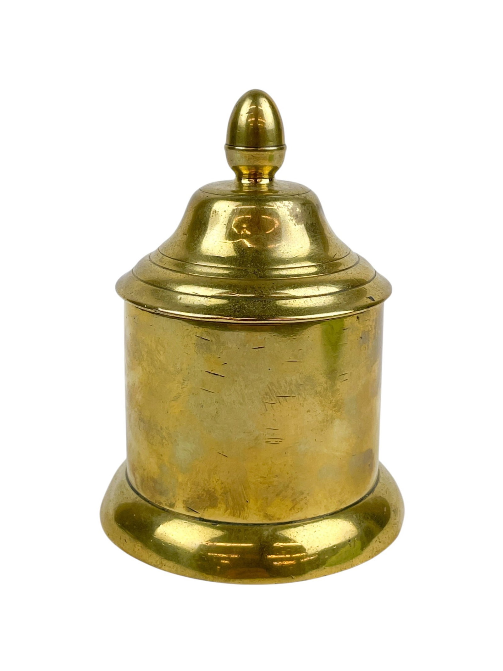 Brass tobacco jar. (1 of 5)