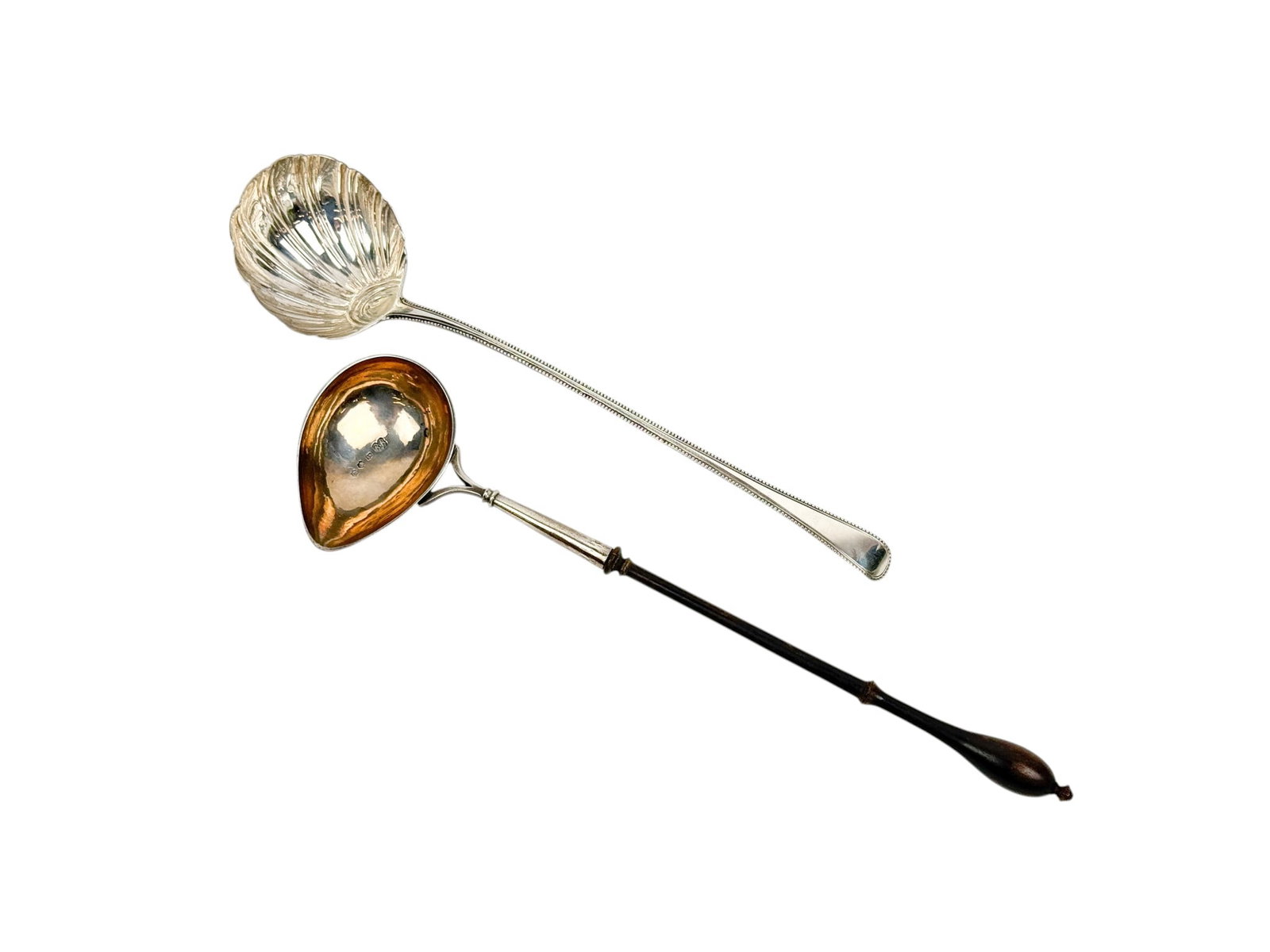 2 English Georgian sterling ladles. (1 of 6)