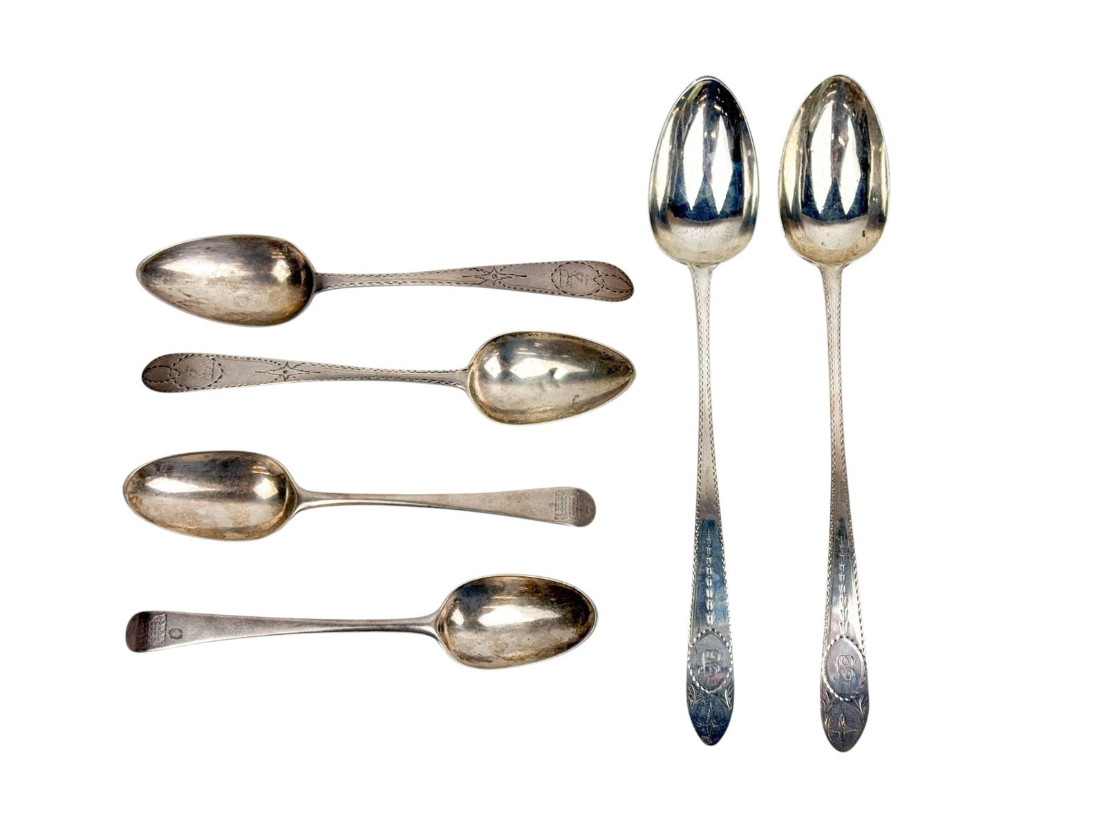3 Pairs Englsh & Irish table spoons. (1 of 7)
