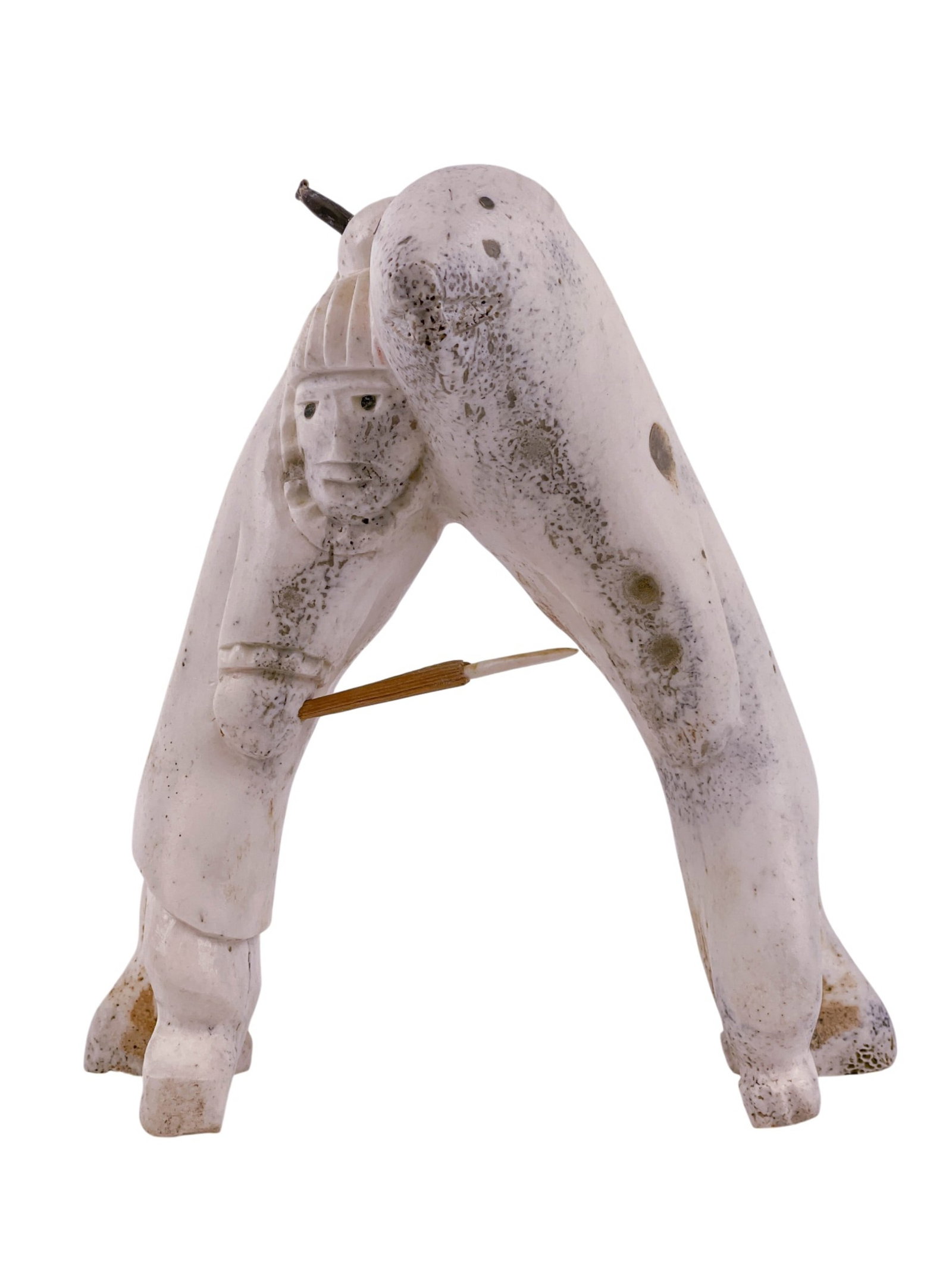 Inuit jawbone carving. (1 of 7)
