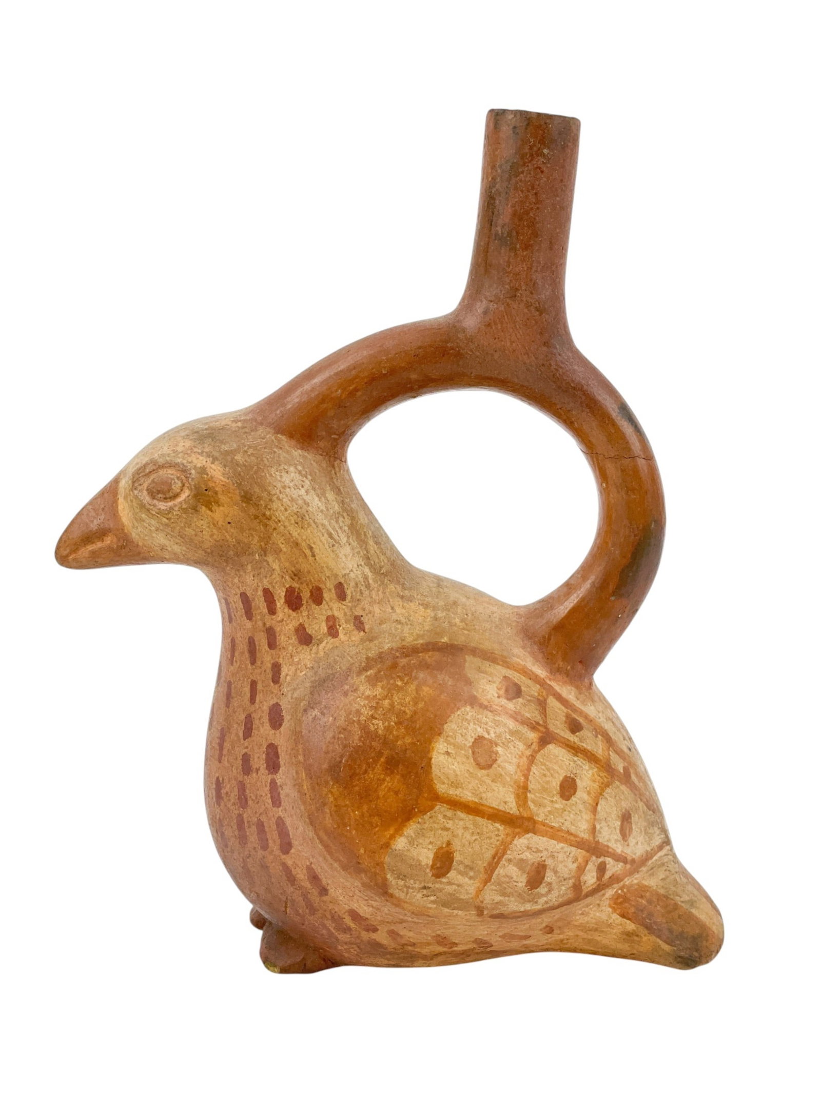 Moche bird stirrup vessel, Peru. (1 of 7)