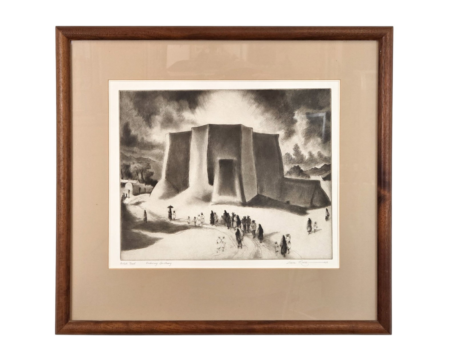 Gene Kloss, "Enduring Sanctuary," etching. (1 of 5)