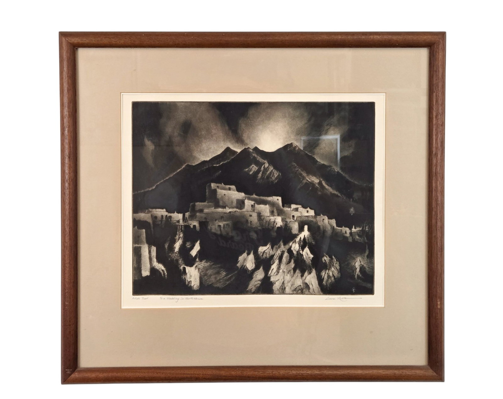 Gene Kloss, "To a Wedding in North House," etching (1 of 4)