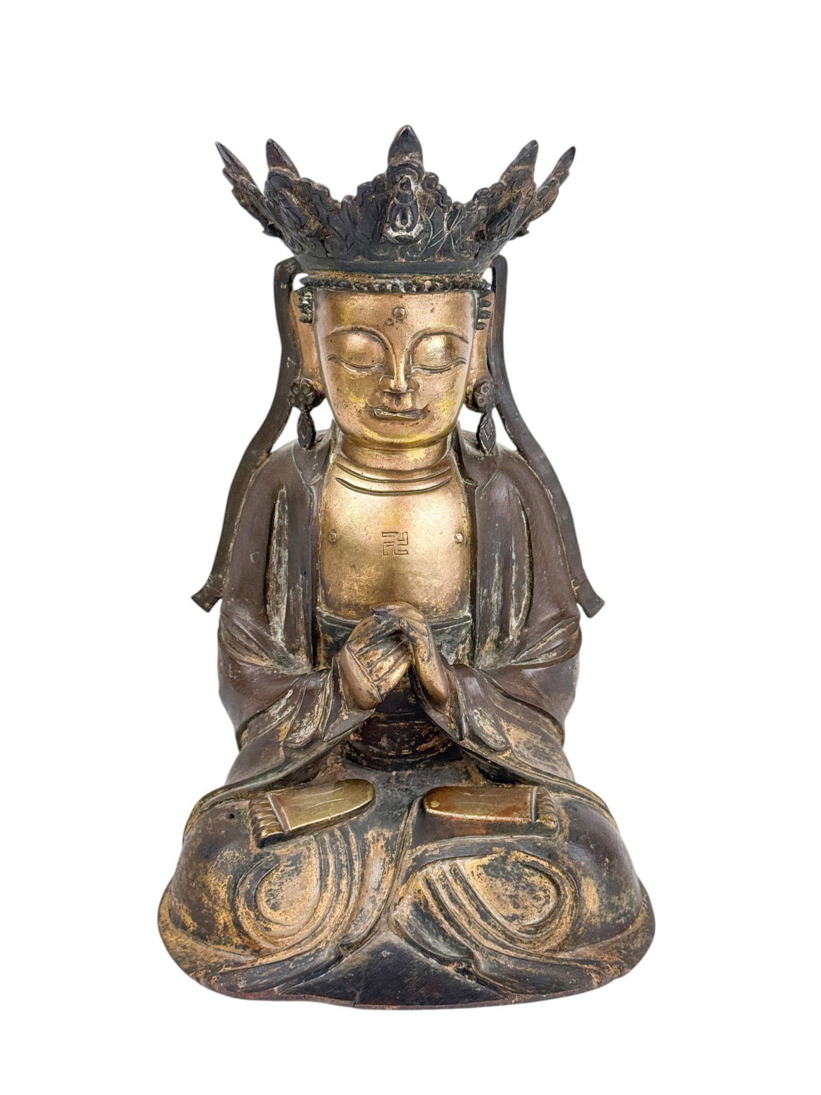 Gilt bronze Buddha. (1 of 6)