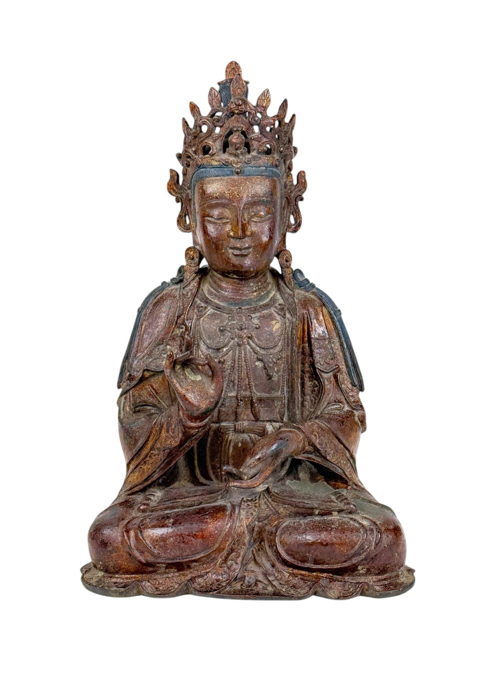 Ming Dynasty Bodhisattva, bronze. (1 of 7)