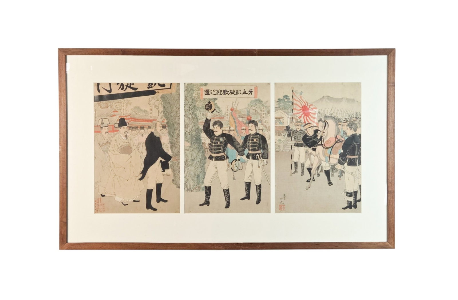 Adachi Ginko, Sino-Japanese War triptych, 1894. (1 of 9)