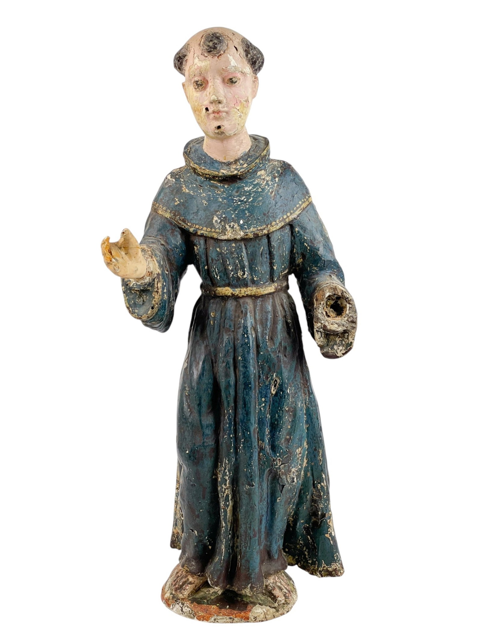Polychrome wood Santo. (1 of 6)