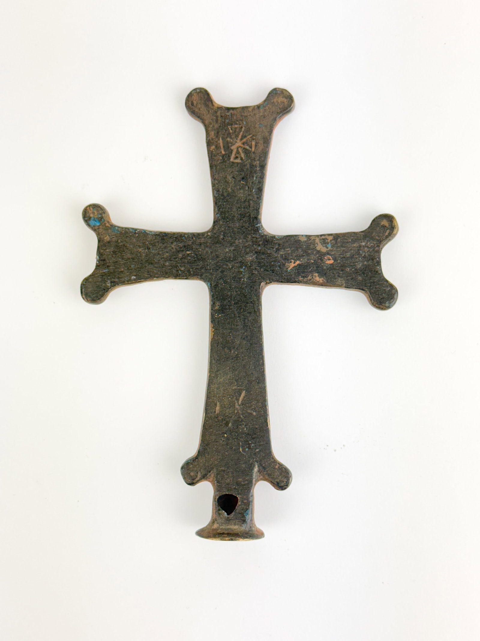 Processional cross, bronze. - 2