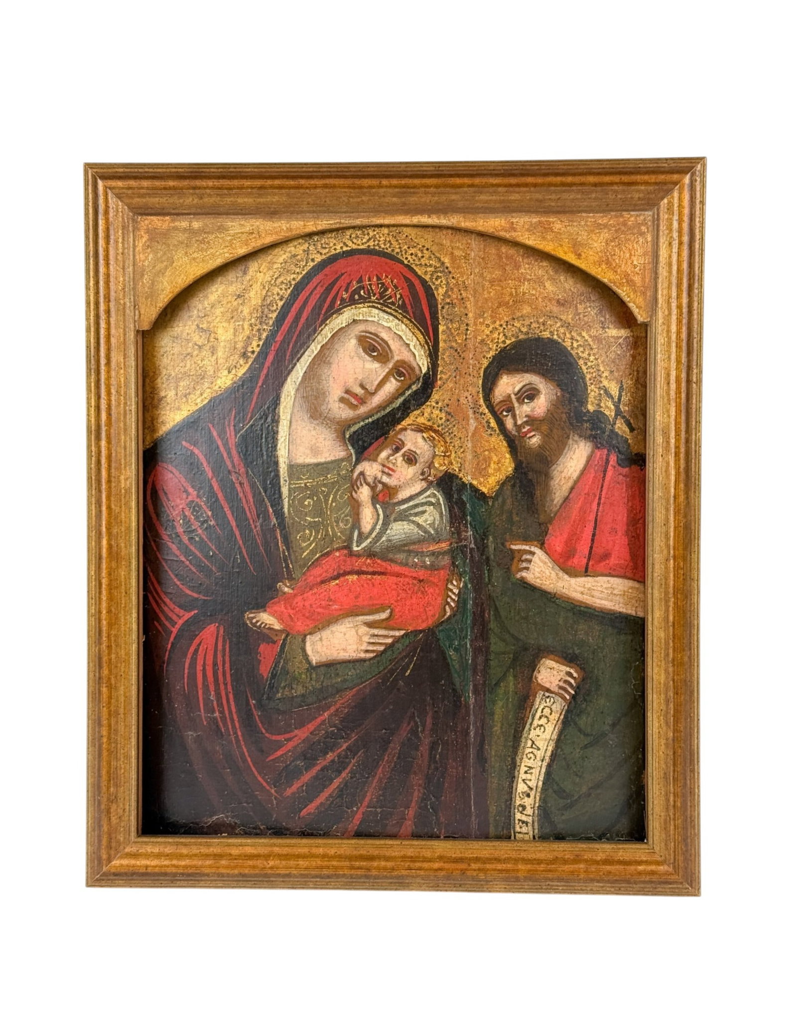 Italo-Cretan icon, "Virgin Galaktotrophusa" 16th c (1 of 4)