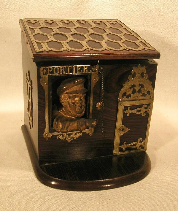 Rosewood cigar humidor with brass words