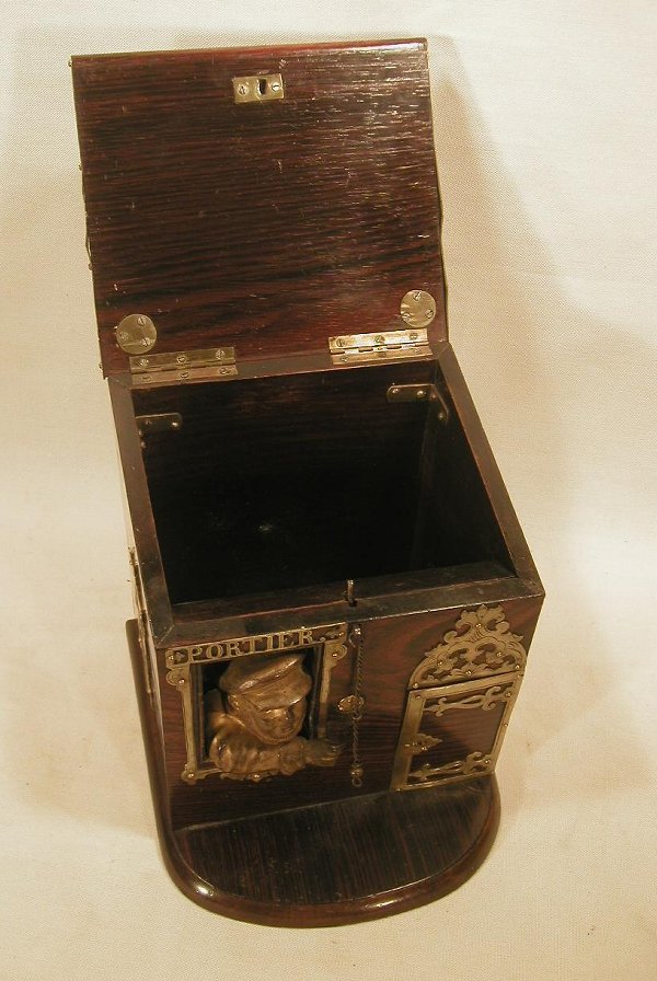 Rosewood cigar humidor with brass words - 3