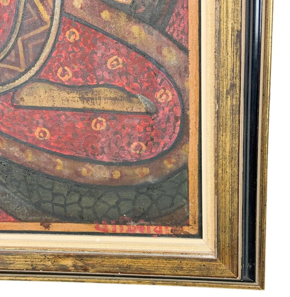 Jamini Roy, Snake Charmer, tempera on cloth. - 2