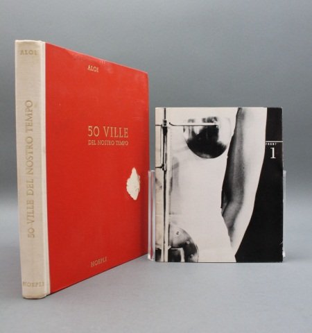 2 Books: BODYBUILDINGS + 50 VILLE DEL NOSTRO....: [Architecture/Interior Decoration]. 2 Titles. ++ BODYBUILDINGS architectural facts and fictions. Diller + Scofidio. 1 Issue (Fall 1987). Thin 8vo. Stapled wraps very good. ++ Roberto Aloi. 50 VILLE DE