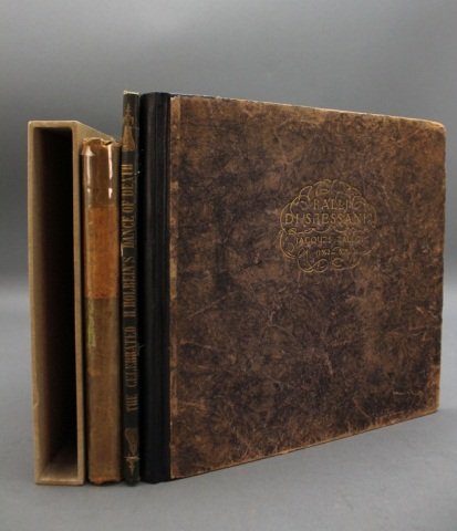 3 Vols incl: THE DANCE OF DEATH. 1804.: [Holbein/Callot]. 2 Titles (3 Editions). ++ THE DANCE OF DEATH; Painted by H. Holbein, and Engraved by W. Hollar. Lon: C. Whittingham for John Harding, 1804. Sm. 8vo. Contemp paper-covered boards. Pri