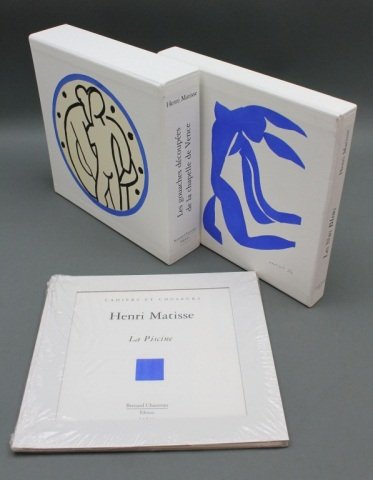 10 Vols (in 3 Cases): Henri Matisse.: [Matisse, Henri]. 2 Titles (10 Vols). ++ CAHIERS ET COLEURS. 7 Vols (2 slipcases): Chasuble blanche, Chasuble rouge, L’Arbre de vie, Chasuble verte, Chasuble noire, Chasuble rose, La Piscine. Bernar