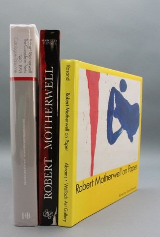 3 Books incl: Pleynet. ROBERT MOTHERWELL, w/ litho: [Motherwell, Robert]. 3 Titles. 4to. Cloth, in dj. Near fine except for 1 remainder mark. ++ Siri Engberg and Joan Banach. ROBERT MOTHERWELL: The Complete Prints 1940-1991: Catalogue Raisonne. Minneap
