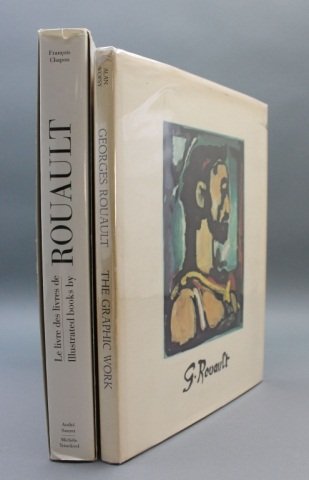 2 References: Georges Rouault.: [Rouault, Georges]. 2 Titles. ++ Alan Wofsy. GEORGES ROUAULT: The Graphic Work. San Francisco: (Wofsy), 1976. 4to. Cloth; near fine. DJ has streaks to its upper portion, wear to dj’s upper corners,