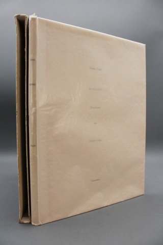 MIENNES, w/ 7 etchings by Jacques Villon. #40/130.: [Villon, Jacques]. Tritsta Tzara. MIENNES. (Paris): Caracteres, (1955). 4to. [6], 7-36, [37]-[40] pp. Thin 4to. Original wrappers frayed at spine ends, otherwise very good in a worn slipcase. 7 etchin