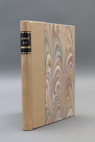 Blake. SONGS OF INNOCENCE. 1924. 1 of 1000.: [Grabhorn Press]. William Blake. SONGS OF INNOCENCE: San Francisco: (Grabhorn), 1924. 12mo. Modern ½ gray leather and marbled board; near fine. "1924" ink ownership. One of 1000.
