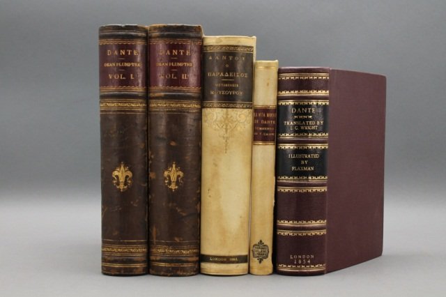 6 Vols incl: Pasha. DANTE’S PARADISO. 1885.: [Dante Alighieri]. 4 Titles (5 Vols). ++ E. H. Plumptre (translator). . THE COMMEDIA AND CANZONIERE OF DANTE ALIGHIERI. 2 Vols. Lon: Wm. Isbister, 1886-1887. 8vo. Late 19th or early 20th Century ½ le