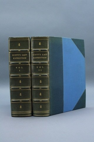 SCOTT’S LAST EXPEDITION. 2 Vols. 1913.: [Arctic Exploration]. SCOTT’S LAST EXPEDITION… Being the Journals of Captain R. F. Scott, R.N., C.V.O… Arranged by Leonard Huxley with a Preface by Sir Clements R. Markham, K.C.B., F.R.S. 2 Vols