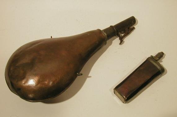 Collection of 2 powder horns