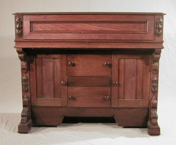 Black Walnut desk converted from an orga