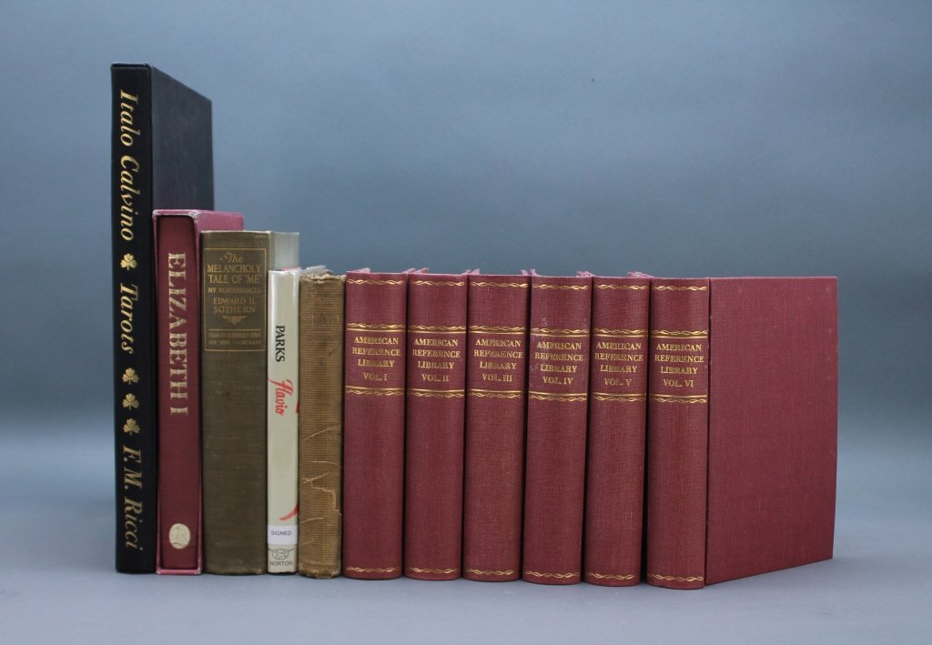 11 Vols incl: FLAVIO, sgd & inscr by Gordon Parks.: [FMR/Theatre/History/Misc.]. 6 Titles (11 Vols). 8vo/folio. Hardcover (1 in dj, 2 in slipcase). Condition variation should be expected within large lots. ++ Gordon Parks. FLAVIO. New York: W. W. Norto