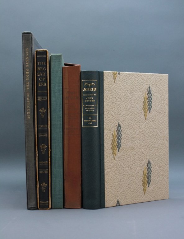 4 Limited Editions Club: Bacon, Virgil, 2 others.: [Limited Editions Club]. 4 Titles. 4to. Hardcover in slipcase. ++ THE ESSAYS OR COUNSELS CIVILL & MORALL OF FRANCIS BACON… 1944. Very good in a sunned slipcase. #192 of 1100 printed by the Press of 