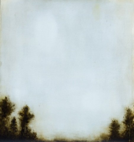 Brad Durham Knowing Dreams No.5.: Durham, Brad (American, 1952-). 2007. Knowing Dreams No.5. Oil on canvas. Mystical landscape scene. Signed, titled, dated and numbered on back. Unframed. 32" x 30".