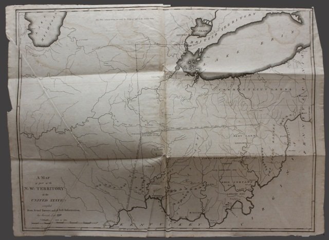 A Map of Part of the N: W: Territory of the...: [Old Northwest]. A MAP OF PART OF THE N: W: TERRITORY OF THE UNITED STATES: compiled from Actual Surveys, and the best Information, by Samuel Lewis 1796. [Ca. 1802 or 1808. The addition of the map num