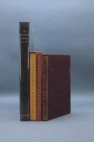 4 Books incl: Lee. EARLY PRINTED BOOK LABELS.: [Books about Books]. 4 Titles. 8vo/4to. Hardcover (1 in slipcase). From the estate of Armida B. Colt. ++ Brian North Lee. EARLY PRINTED BOOK LABELS: A catalogue of dated personal labels and gift label