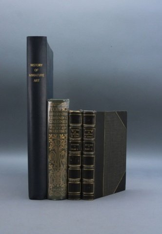 4 Books incl: THE SCHOOLS OF PAINTING IN ITALY.: [Painting]. 3 Titles (4 Vols). ++ [KUGLER’S HAND-BOOK OF PAINTING.] THE SCHOOLS OF PAINTING IN ITALY. 2 Vols. Charles L. Eastlake editor. Lon: John Murray, 1851. 2nd edition. Vol I: xxviii, [1]-270