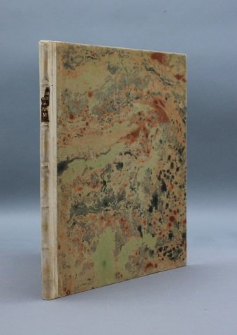 Oscar Wilde. SALOME. Hannover: 1919. #131 of 350.: [Fine Printing/Oscar Wilde]. SALOME: Tragodie in 1 Akt. Aubrey Beardsley illustrator, Curt Moreck translator (to German). Hannover: Heinrich Bohme, 1919. 4to. ¼ vellum and marbled board with gilt dec
