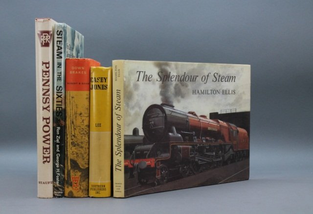 7 Items (5 Books + 2 Photos).: [Railroads/Trains]. 7 Items (5 Books + 2 Photographs) from the Estate of Charles Clegg. Vp:vp. 8vo/4to. Hardcover in dj. ++ Ron Ziel and George H. Foster. STEAM IN THE SIXTIES. (©1967), (“67- LCCN)