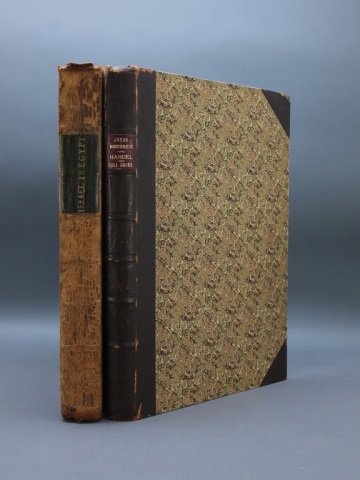 Handel: ISRAEL IN EGYPT + JUDAS MACCHABAEUS.: [[Handel/Oratorios]. 2 Oratorios by Handel. ++ ISRAEL IN EGYPT: An Oratoria, In Score, as it was Originally Composed by Mr. Handel. Price L S D 2:2.0. London Printed for William Randall, Successor to 