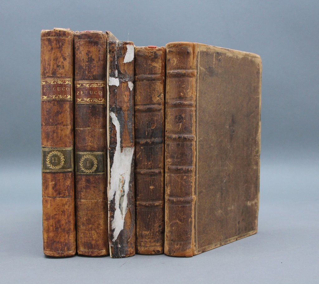 5 Vols incl: THE DEVIL UPON CRUTCHES. 1759.: [18th Century Literature]. 3 Titles (5 Vols). ++ [John Moore]. ZELUCO. Various Views of Human Nature, Taken from Life and Manners, Foreign and Domestic. 2 Vols. Dublin: L. White, P. Byrne, A. Grueber,