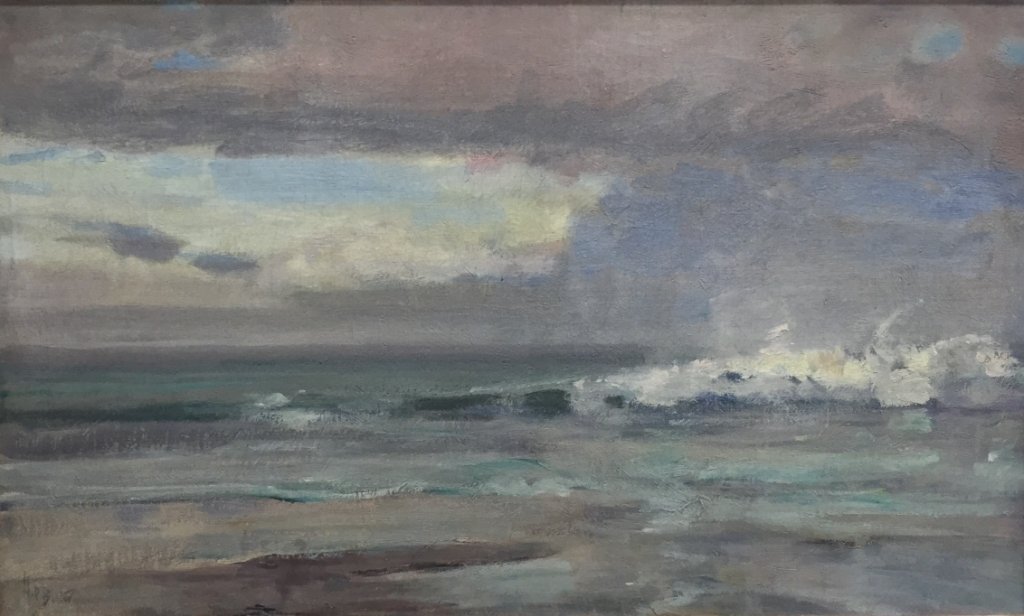 Howard Russel Butler, o/c "After the Storm".: Butler, Howard Russel (United States, 1856-1934). After the Storm. Oil on canvas. Signed l.r. "H. R. Butler". Metallic painted frame. Sight: 15" x 25". Frame: 21" x 31"